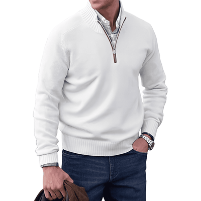 Mario - Stilfuld pullover med lynlås