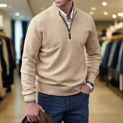 Mario - Stilfuld pullover med lynlås