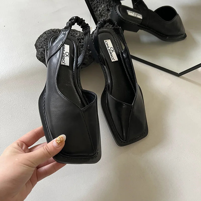 UltraNior | Slingback sandaler med firkantet snude