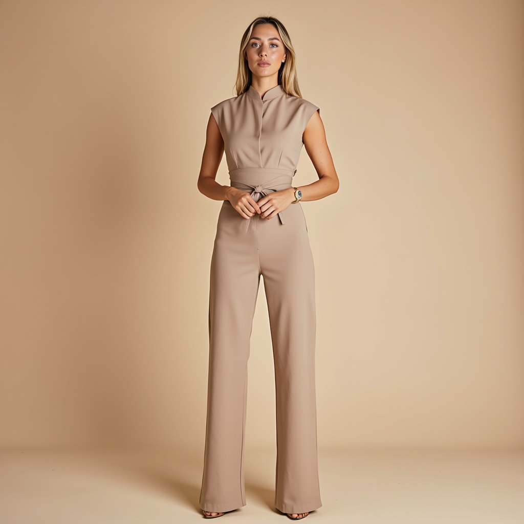 Elegant jumpsuit med bælte